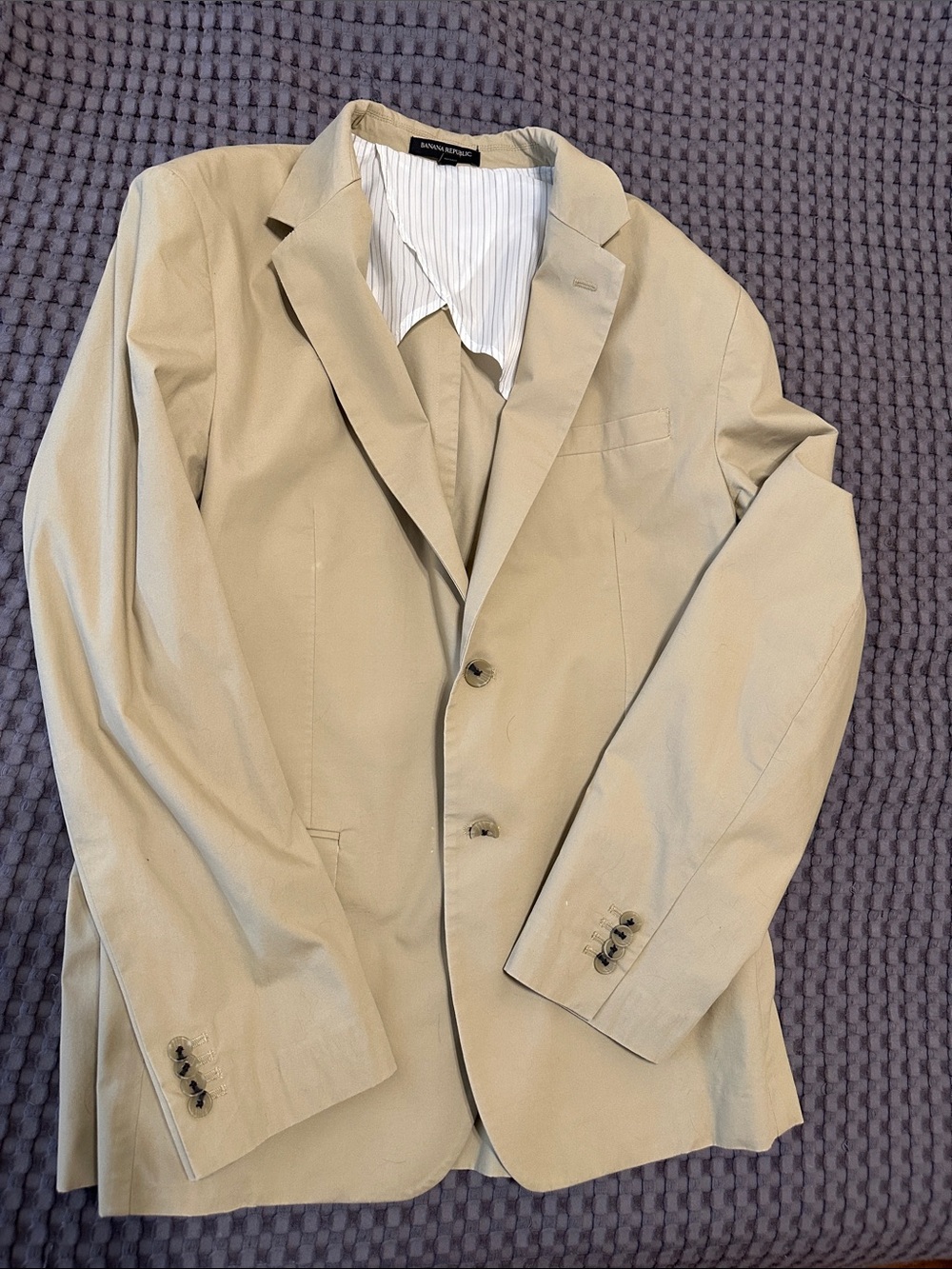Men’s Banana Republic Khaki Trench-Style Blazer Jacket